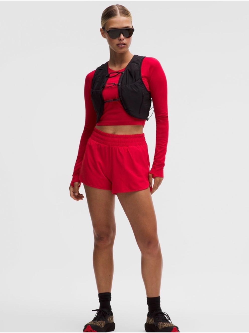 NWT  Lululemon High-Rise Running Short 3" sz 6 Oxford Red